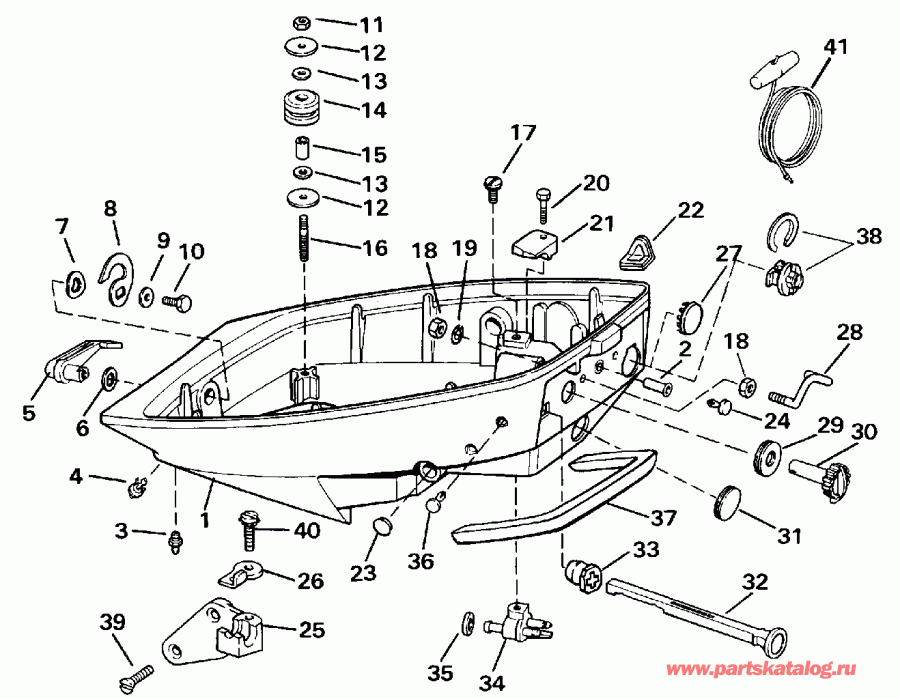 �������� ����� Evinrude E15RLEIA 1991  - wer ������ ��������� (�����) / wer Engine Cover