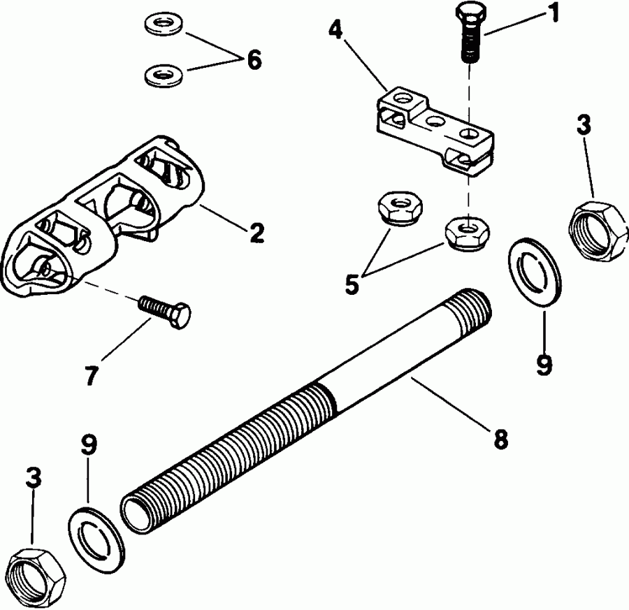 ��������� ����� EVINRUDE E175GLEIS 1991  - al ������� ������� ��������� Kit / al Steering Connector Kit