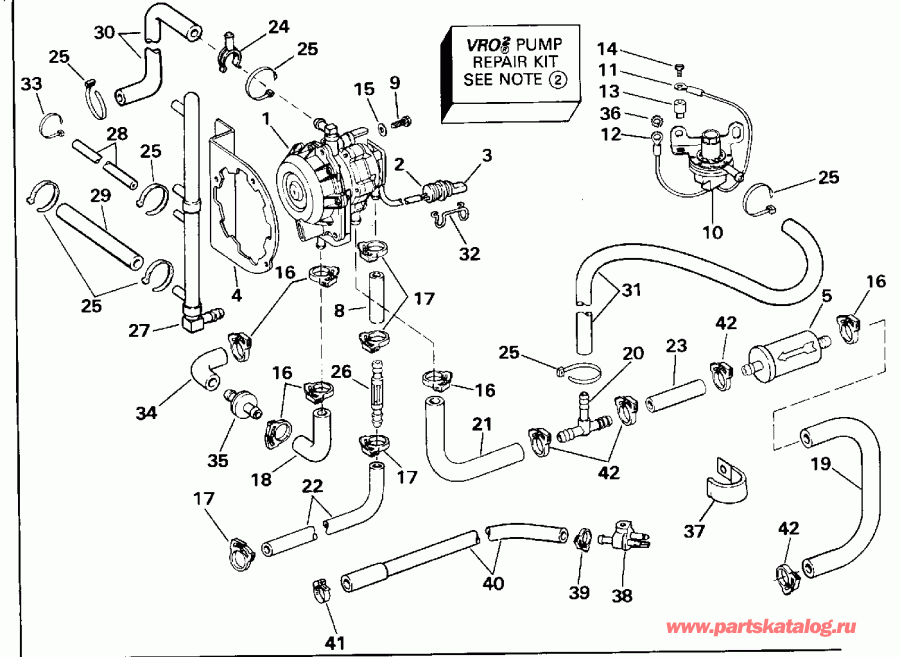 ��������� ����� Evinrude E175TXEID 1991  - o2 Pump - o2 �����