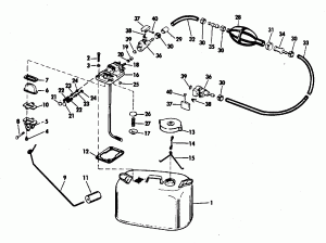 ���������� � ��������� �������� - 200stl, 225 (Carburetor And Linkage - 200stl, 225)