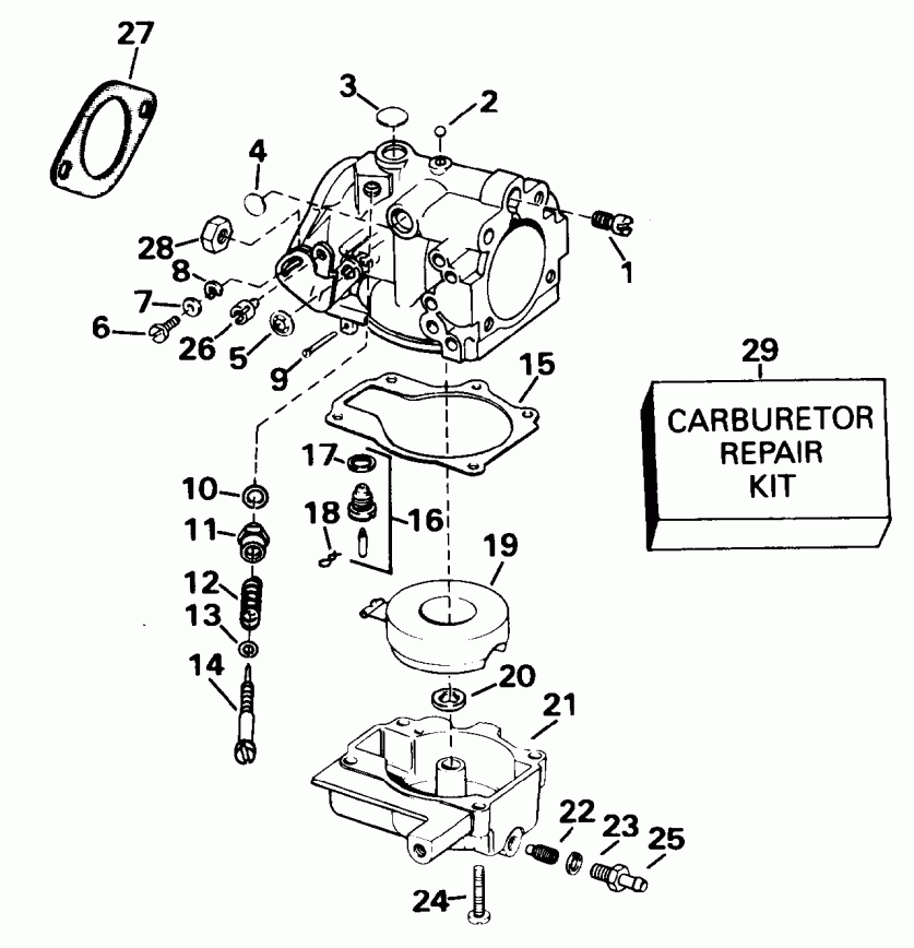 ��������� EVINRUDE E20CREIE 1991  - 25/30 - 25 / 30