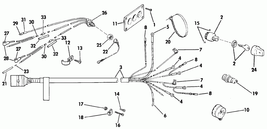 �������� ��������� ����� EVINRUDE E225PLEIC 1991  - nition System & Starter Motor - nition System & ��������� ��������