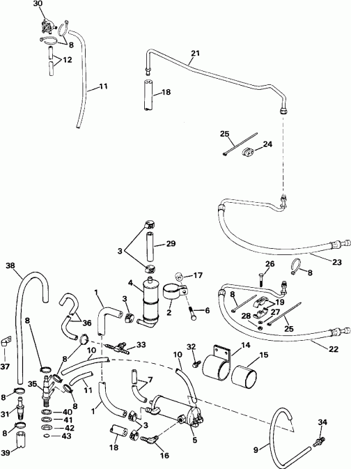 �������� ����� EVINRUDE E225PLEIC 1991  - wer Steering Group