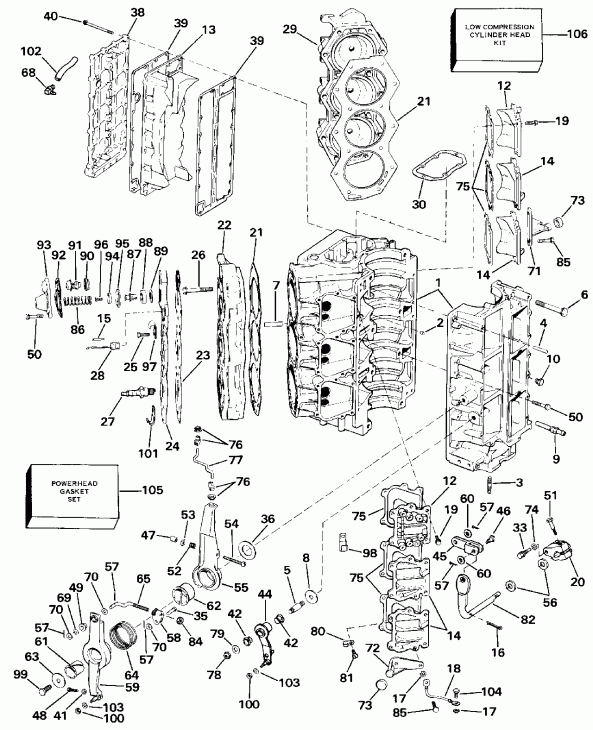  EVINRUDE E225TXEIC 1991  - take Manifold / take ���������