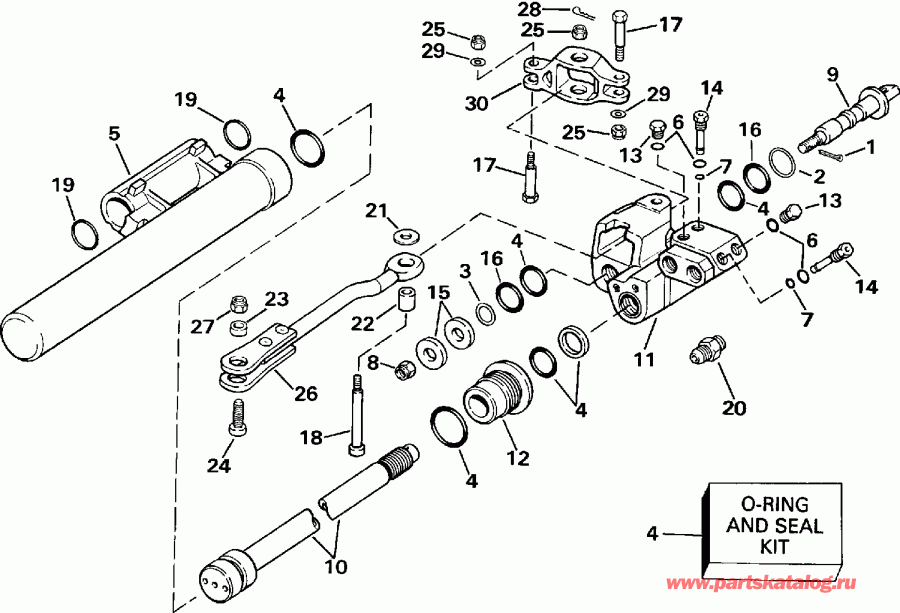 �������� ����� EVINRUDE E250CXEIE 1991  - linder & ������ Assembly / linder & Valve Assembly