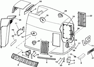   () - Evinrude 300 Models (Engine Cover - Evinrude 300 Models)