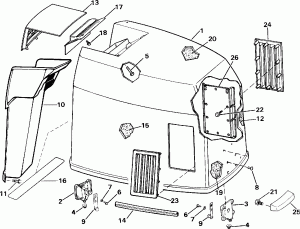   () - Johnson 300 Models (Engine Cover - Johnson 300 Models)