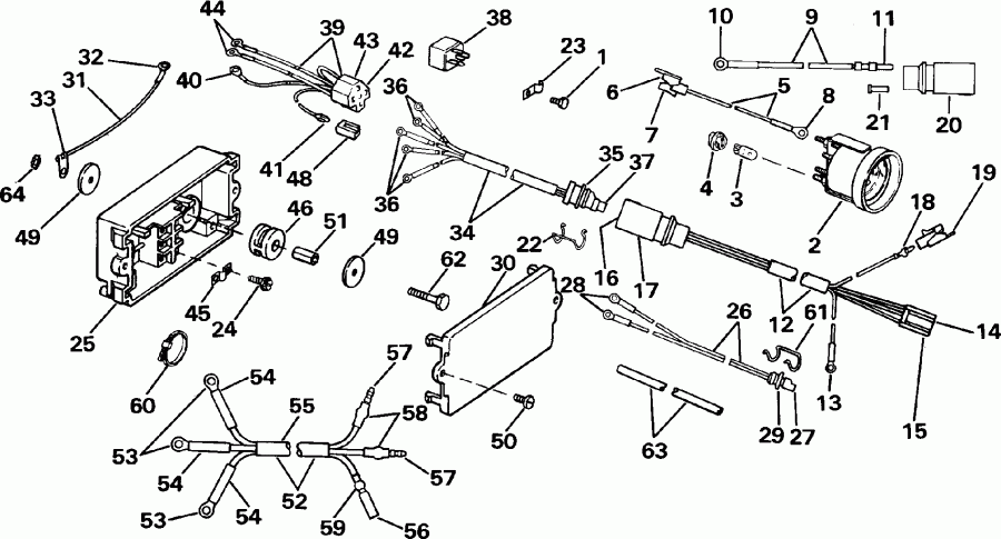  EVINRUDE E250CXEIE 1991  - wer Trim/tilt Electrical / wer Trim / tilt ���������