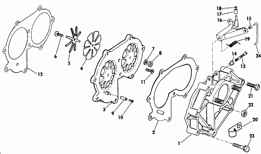 ��������� �������� ����� EVINRUDE E25REIE 1991  - take ��������� - take Manifold