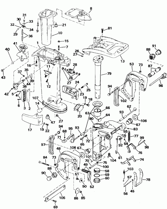 ��������� ��������� EVINRUDE E25REIE 1991  - 30 & 35 Models Only