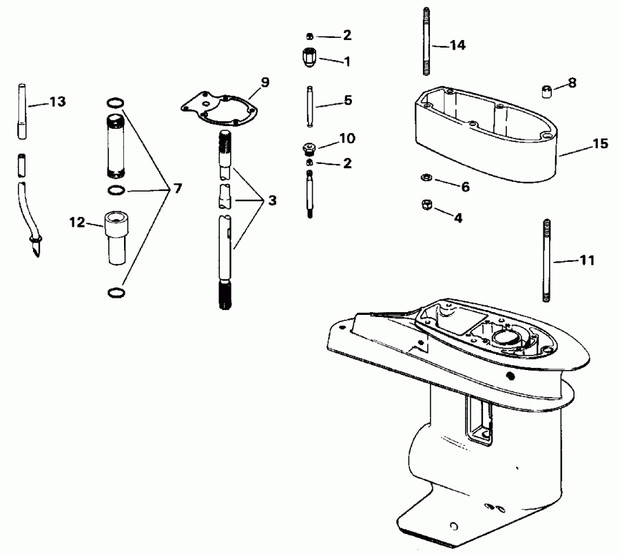 �������� ��������� ����� Evinrude E25RLEIE 1991  - 22.5 ���� - 22.5 In.