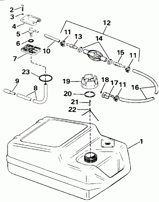  EVINRUDE E25RWLEIM 1991  - el Tank