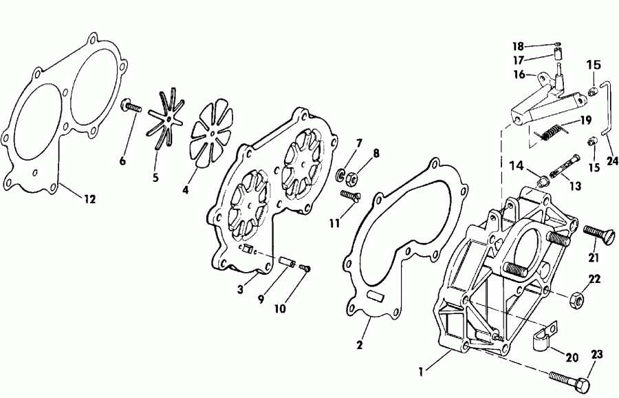�������� ����� Evinrude E25RWLEIM 1991  - take ��������� - take Manifold