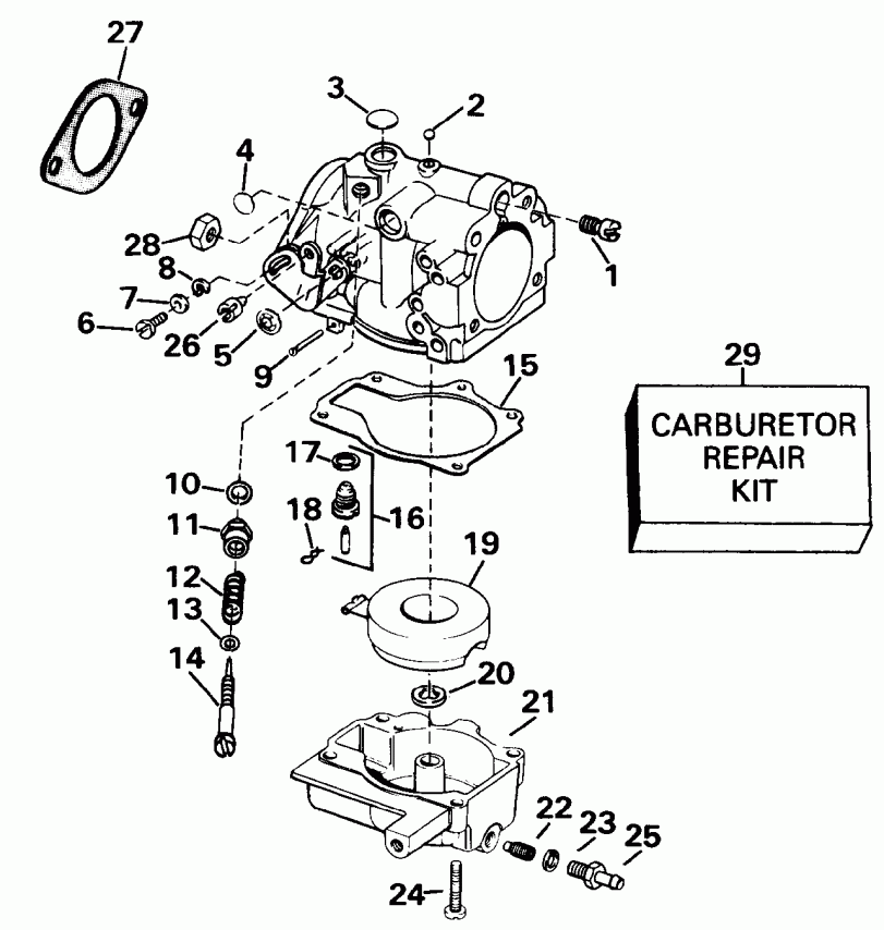 ����� Evinrude E25TEEIE 1991  - 25 / 30