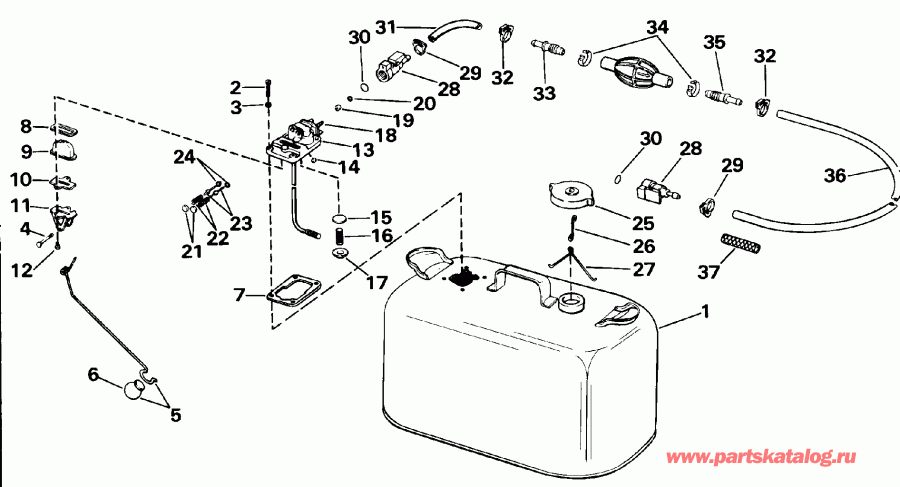 ��������� Evinrude E25TEEIE 1991  - el Tank - el Tank