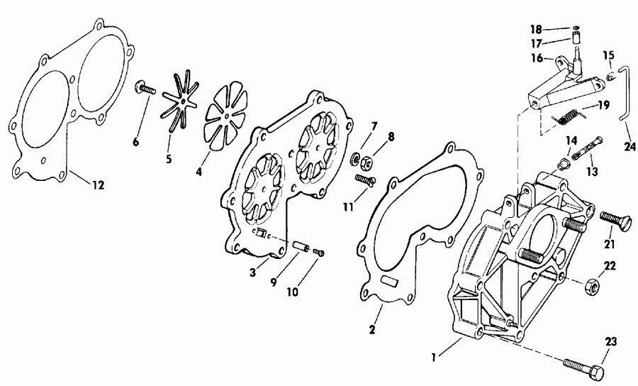 �������� ��������� ����� Evinrude E25TEEIE 1991  - take ��������� / take Manifold