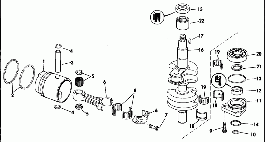 ��������� ������� E28ESLEIB 1991  - ank��� & ������� - ankshaft & Piston