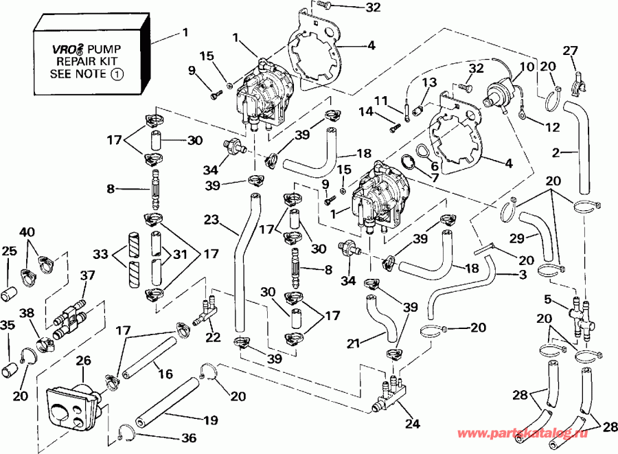��������� ����� EVINRUDE E300CXEIE 1991  - o2 Pump