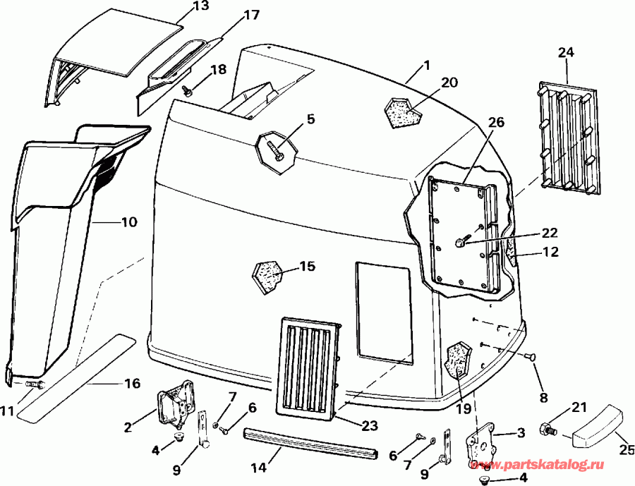 ��������� �������� ����� EVINRUDE E300PXEIE 1991  - Johnson 300 Models - Johnson 300 Models