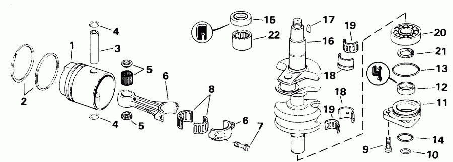 ��������� ��������� Evinrude E30RLEIC 1991  - ank��� & �������