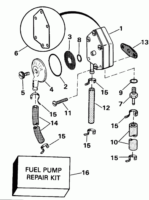 ��������� ��������� EVINRUDE E30TELEIC 1991  - el ����� / el Pump