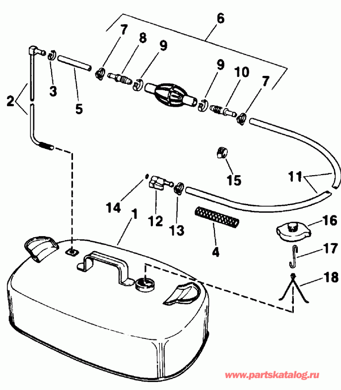 �������� ����� Evinrude E3REIA 1991  - el Tank