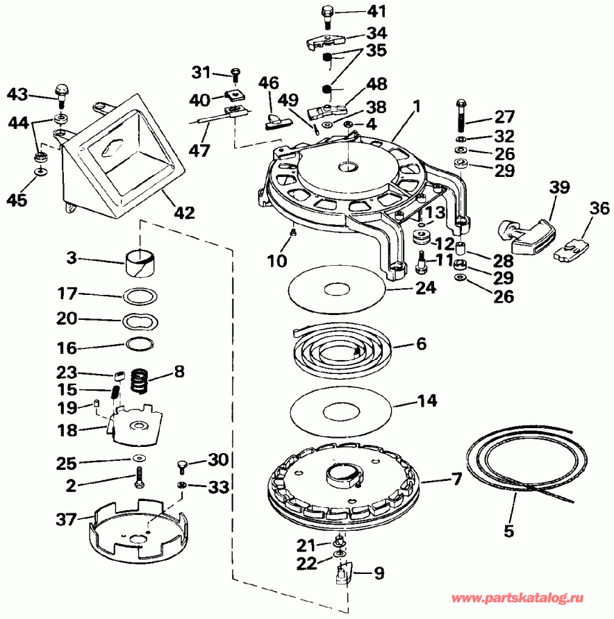 �������� ��������� ����� Evinrude E40EEIA 1991  - wind Starter / wind �������