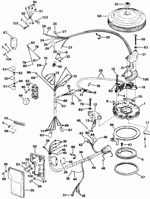 �������� ����� Evinrude E40TTLEIA 1991  - Electric Start Tl Models / Electric Start Tl Models