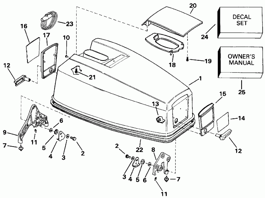 �������� ����� Evinrude E45RCEIA 1991  - Evinrude Electric Start Models