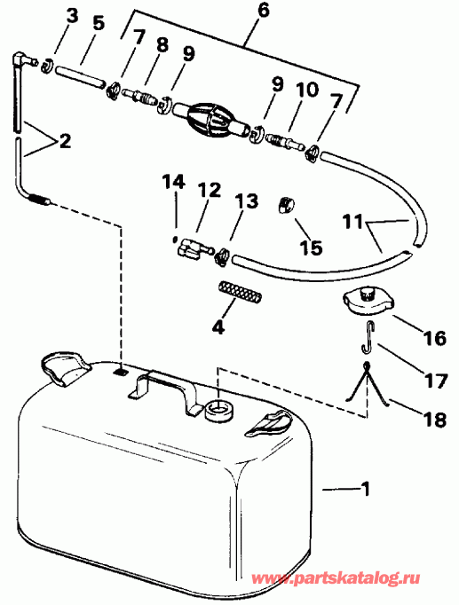 �������� ��������� ����� Evinrude E45RCLEIA 1991  - el Tank Without Gauge - el Tank Without Gauge