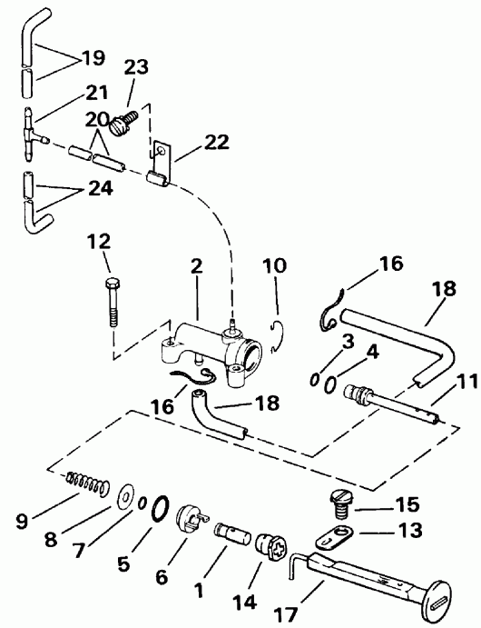��������� �������� ����� EVINRUDE E45WMLEIA 1991  - Rope Start