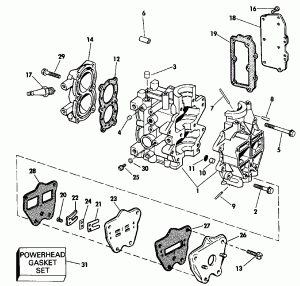 �������, ������ ���������, & �������� ��������� (Cylinder, Crankcase, & Intake Manifold)