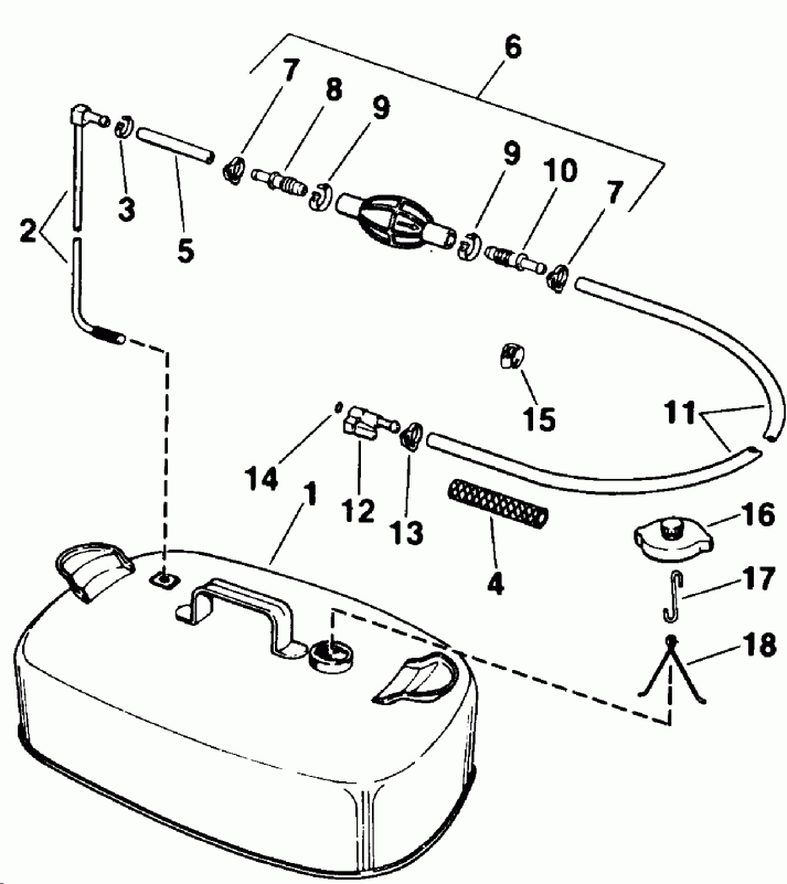 ��������� ����� EVINRUDE E4RDHLEIA 1991  - el Tank / el Tank