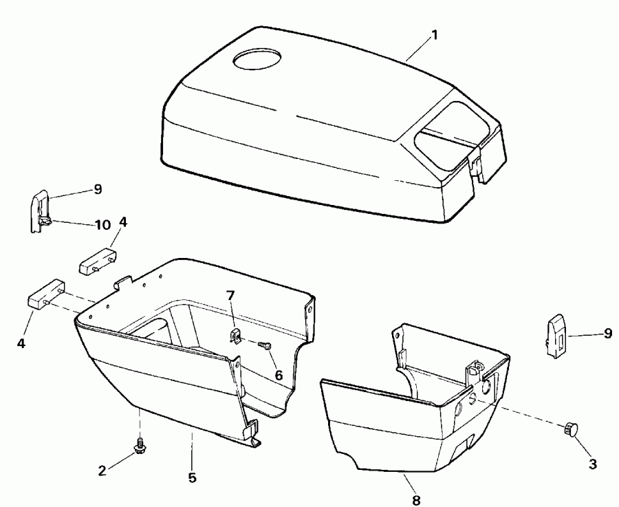 ��������� EVINRUDE E4RLEIA 1991  - gine Cover - gine ������