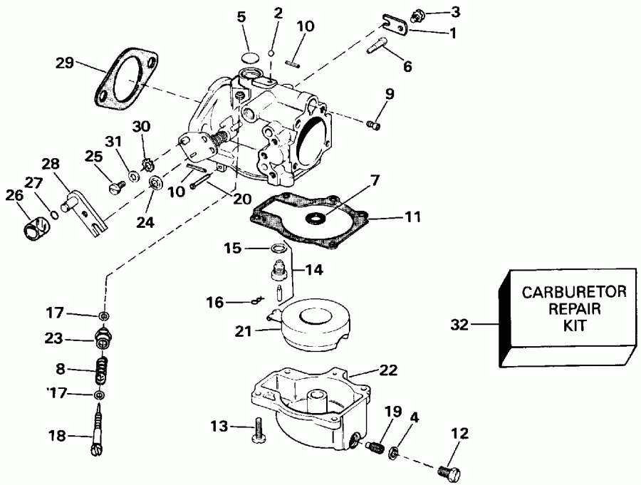 ����� Evinrude E50BEEIA 1991  - All 50 Models