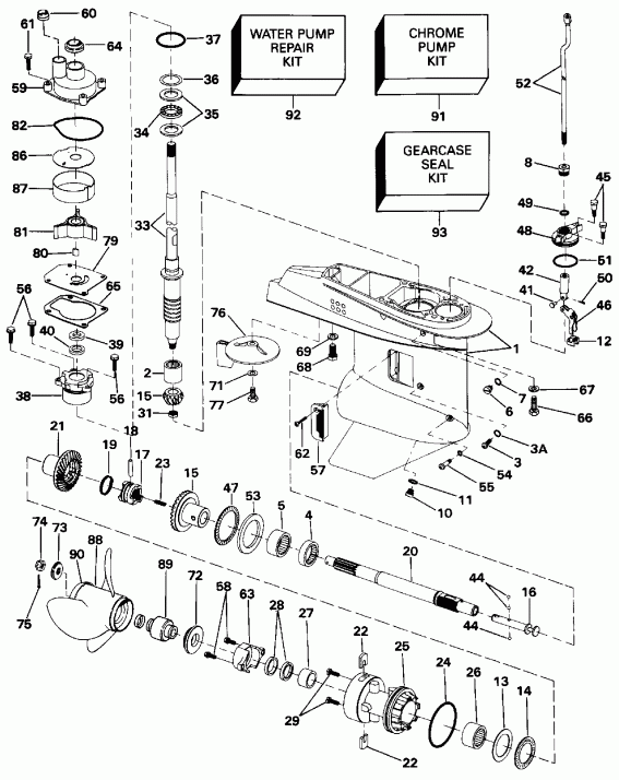 ��������� ��������� EVINRUDE E50BELEIA 1991  - arcase