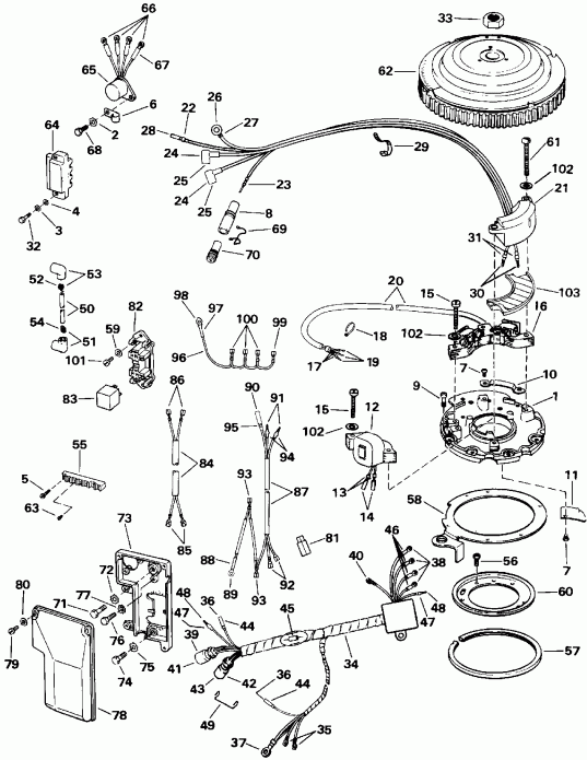   Evinrude E50JEIA 1991  - Electric Start Te-ttl Models - Electric Start Te-ttl Models