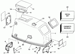 ������ ��������� (�����) - Johnson ���� Start Only (Engine Cover - Johnson Rope Start Only)