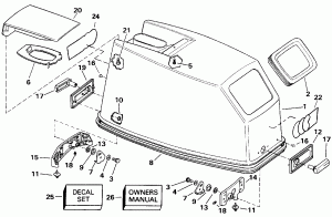 ������ ��������� (�����) - Evinrude ���� Start Only (Engine Cover - Evinrude Rope Start Only)