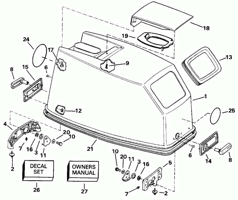 ��������� �������� ����� Evinrude E55RWLEIA 1991  - Johnson ���� Start Only
