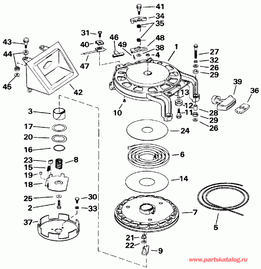 ��������� ��������� EVINRUDE E55RWLEIA 1991  - wind ������� / wind Starter