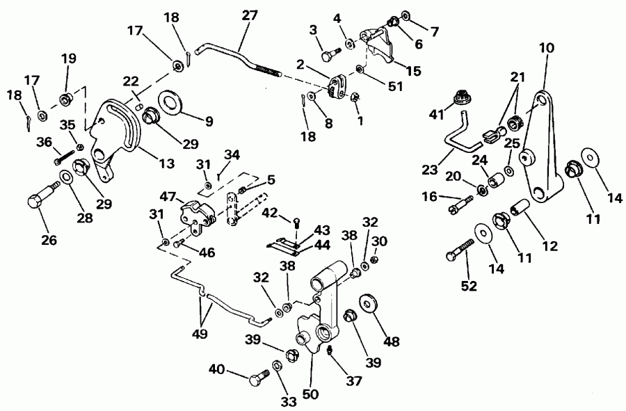 ��������� ��������� EVINRUDE E55RWLEIA 1991  - Manual Start