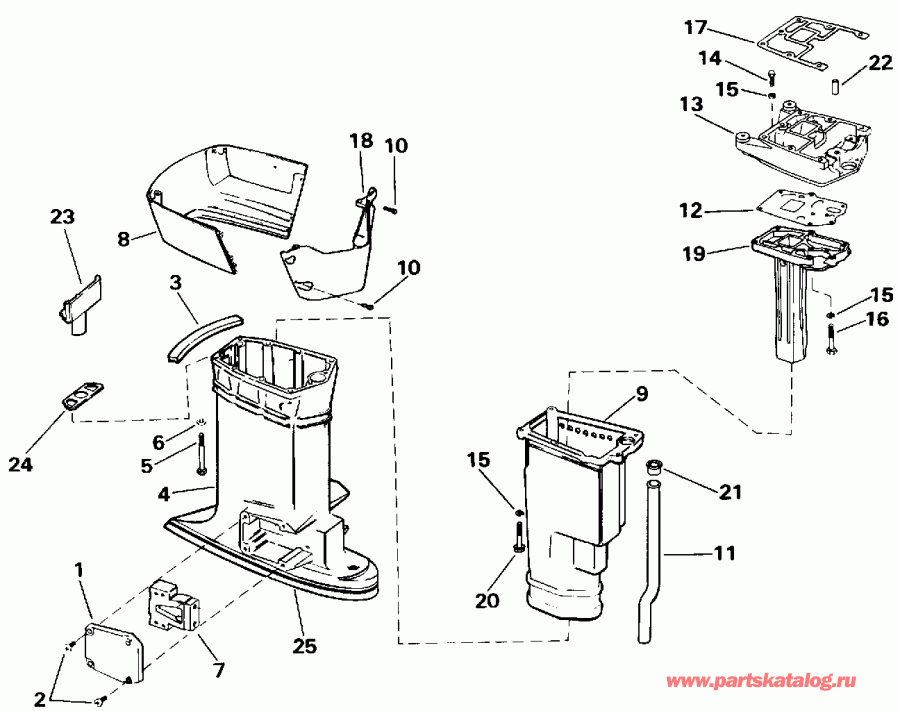 ��������� �������� ����� EVINRUDE E60ELEIB 1991  - haust ������
