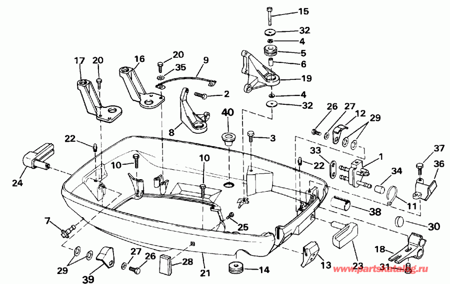 ��������� �������� ����� Evinrude E60ELEIB 1991  - wer Engine Cover - wer ������ ��������� (�����)