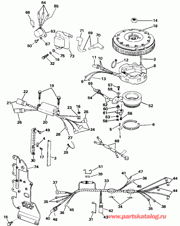 ��������� �������� ����� EVINRUDE E60TTLEIB 1991  - nition System / nition System