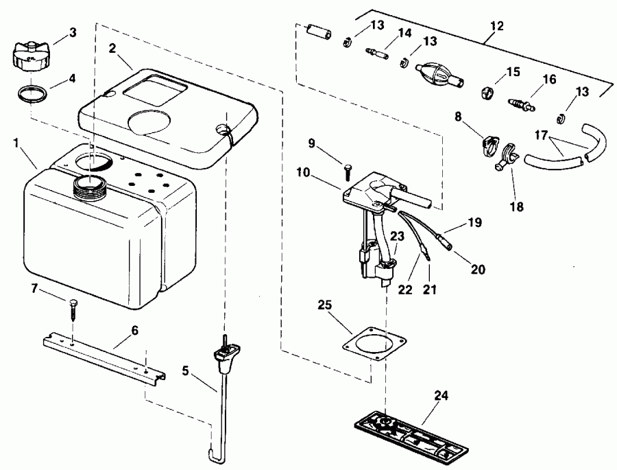��������� ��������� Evinrude E60TTLEIB 1991  - .8 Gallon