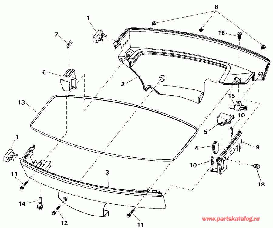 ��������� �������� ����� EVINRUDE E6SLEIA 1991  - wer ������ ��������� (�����) - wer Engine Cover