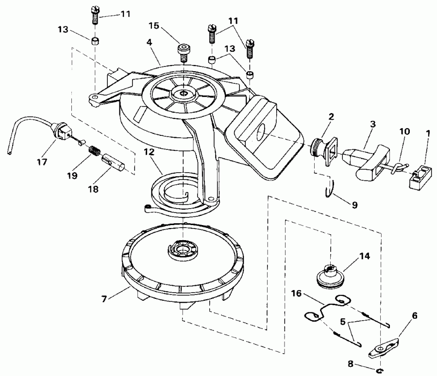 ��������� �������� ����� EVINRUDE E6SLEIA 1991  - wind ������� - wind Starter