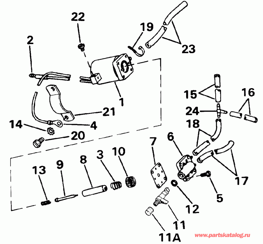  Evinrude E70ELEIE 1991  - ectric Primer System / ectric Primer System