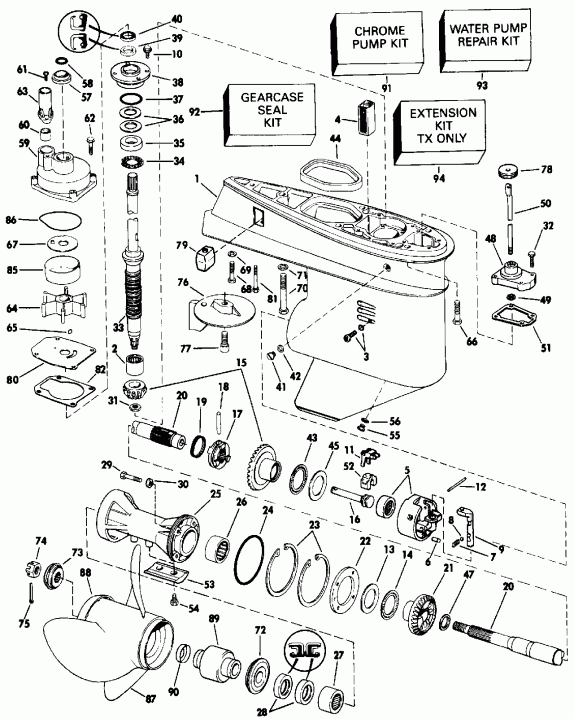 ��������� ����� EVINRUDE E70ELEIE 1991  - arcase / arcase